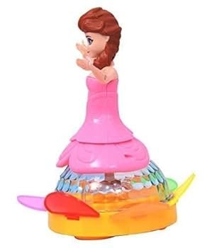 Princess Dancing Doll Toy with 3D Lights, Music &amp; Rotating Movement – Musical LED Doll for Kids