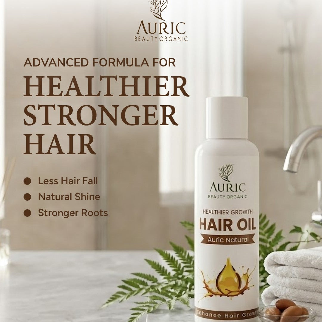 Auric Beauty Cold-Pressed Hair Oil | Organic Scalp & Hair Nourishment | 100ml
