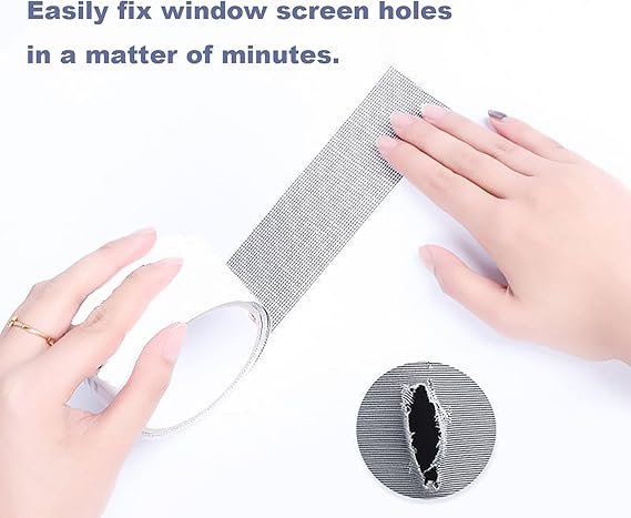 Mesh Roll Tape Window Screen Repair Patch | Keep Mosquitoes Out with Our Anti-Insect, Self-Adhesive Mesh Patch Tape - 2 meter