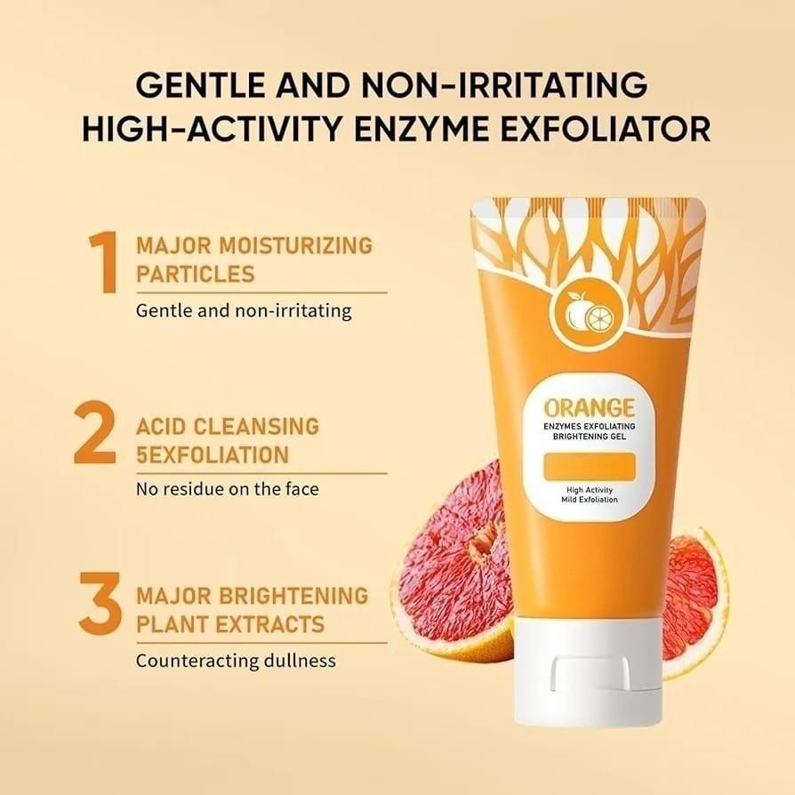 Orange Enzyme Exploiting Gel – Brightening, Exfoliating & Nourishing Citrus Skincare for Radiant, Healthy, Glowing Complexion Every Day (80g)