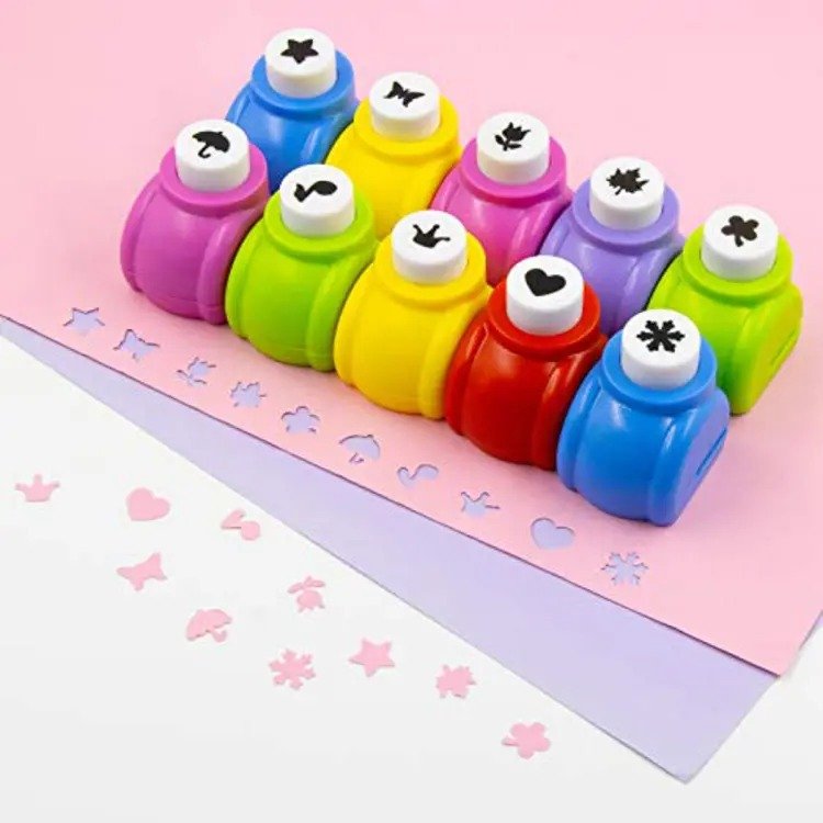 Mini Paper Punch 1 Pc – Assorted Shape DIY Craft Punch for Paper Cutting - Random Color