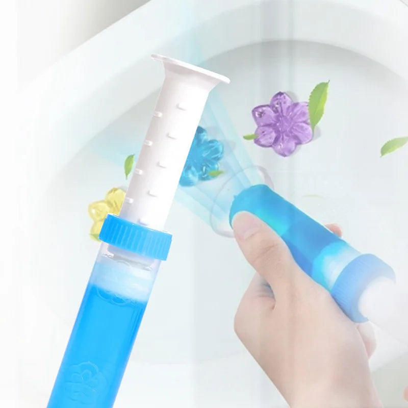 Toilet Cleaning Stamp Gel Toilet Injection Gel Flower  Bathroom Cleaner Toilet Gel (random color)