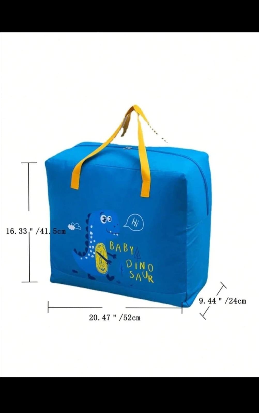 Baby Dinosaur Cloth Organizer and Storage Handbag Portable | Portable Storage Bag | ( Random Color &amp; Mix Design )