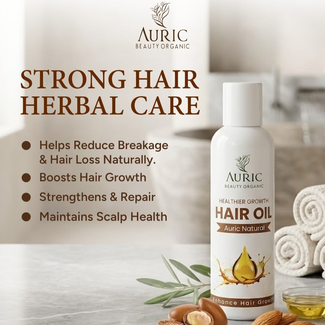 Auric Beauty Cold-Pressed Hair Oil | Organic Scalp & Hair Nourishment | 100ml