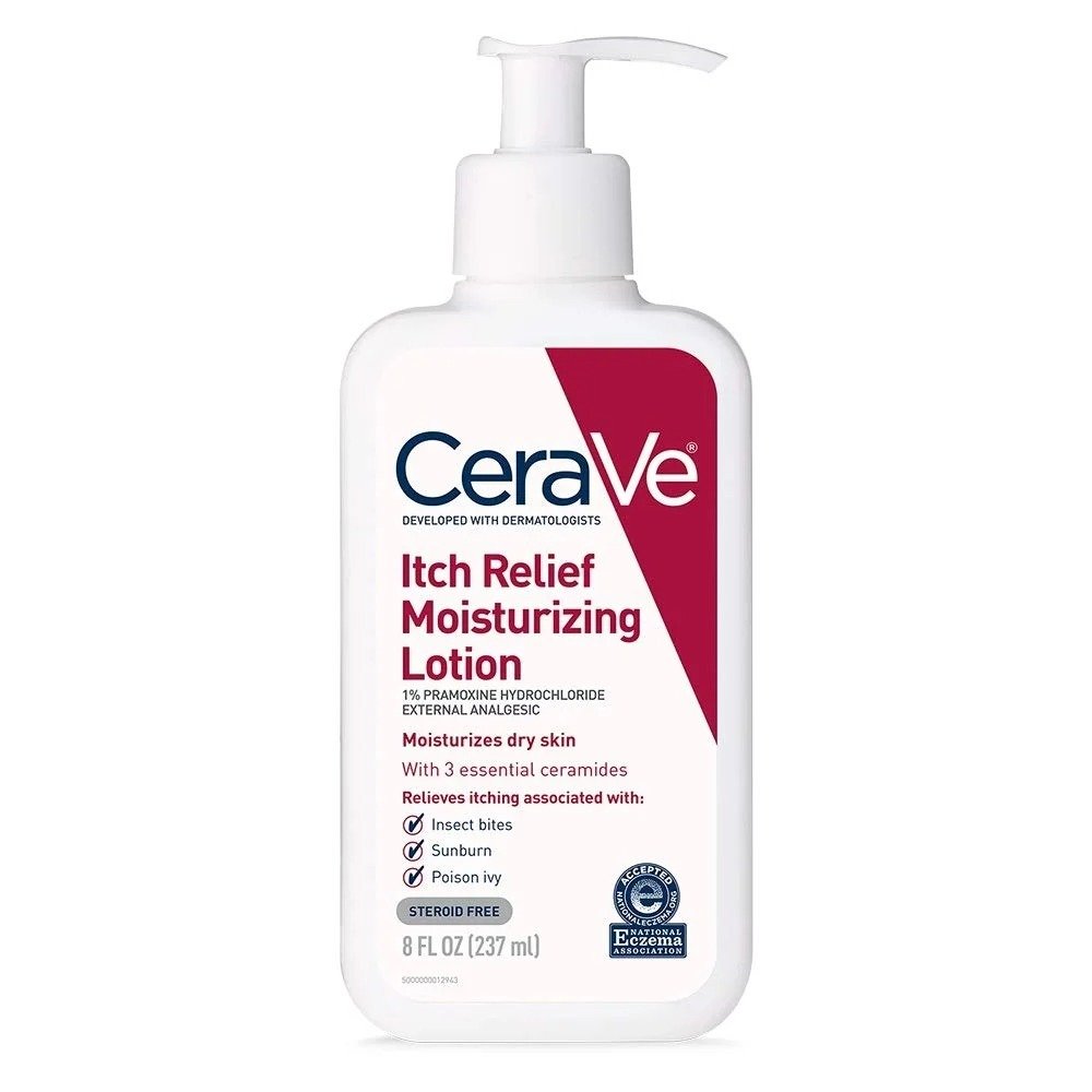 CeraVe Itch Relief Moisturizing Lotion | Fast-Acting Relief for Dry, Itchy Skin | With Ceramides, Niacinamide & Hyaluronic Acid | 237ml
