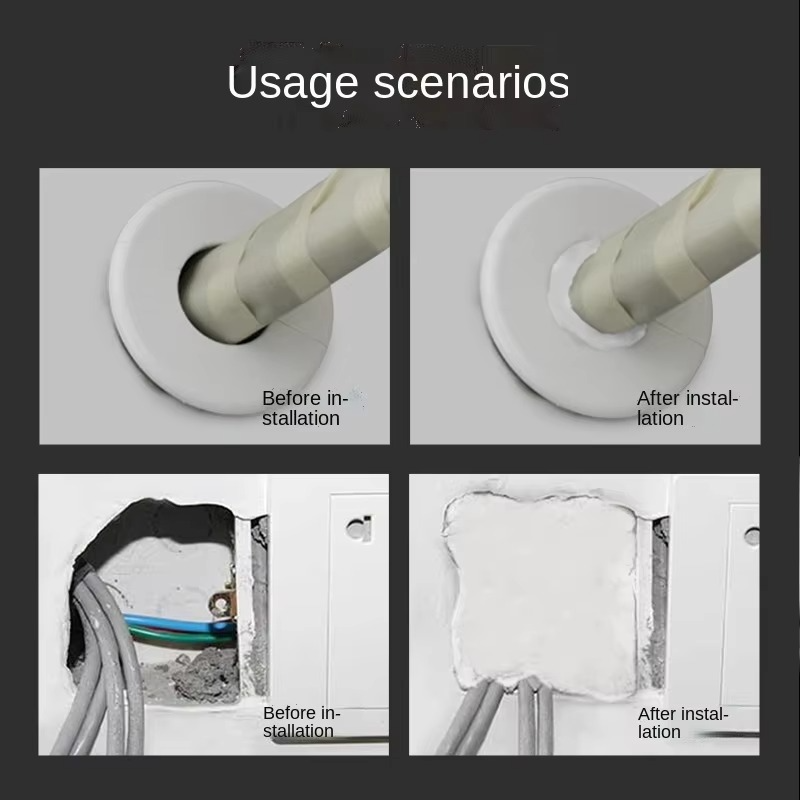 Wall Hole Sealant Strong Adhesive Diy Sealant Clay Air Conditioning Hole Repair Cream Mud - Sealant Mud, Clay Repair Glue Pipe Sealing Fireproof Caulking Repair Mud Hole, Hole Filler - 01 PCs