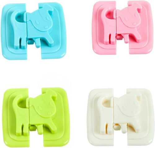 01 PCs Cute Dog Shape Cartoon Cabinet Door Child Safe Lock Refrigerator Toilet Baby Safety Tools | Refrigerator Lock | Lock For Cabinet - Random Color