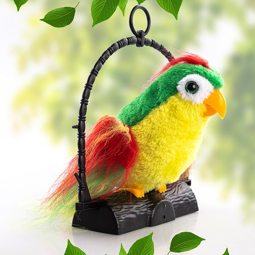 Talk Back Talking Parrot Toy – Repeats Speech, Educational &amp; Fun for Kids