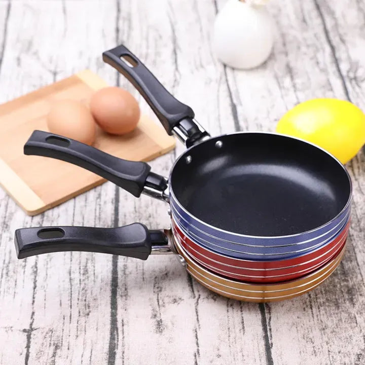 Frying Pan Mini Thick Non-stick Flat Pan Stainless Steel Pancake Fryer Kitchen Cookware