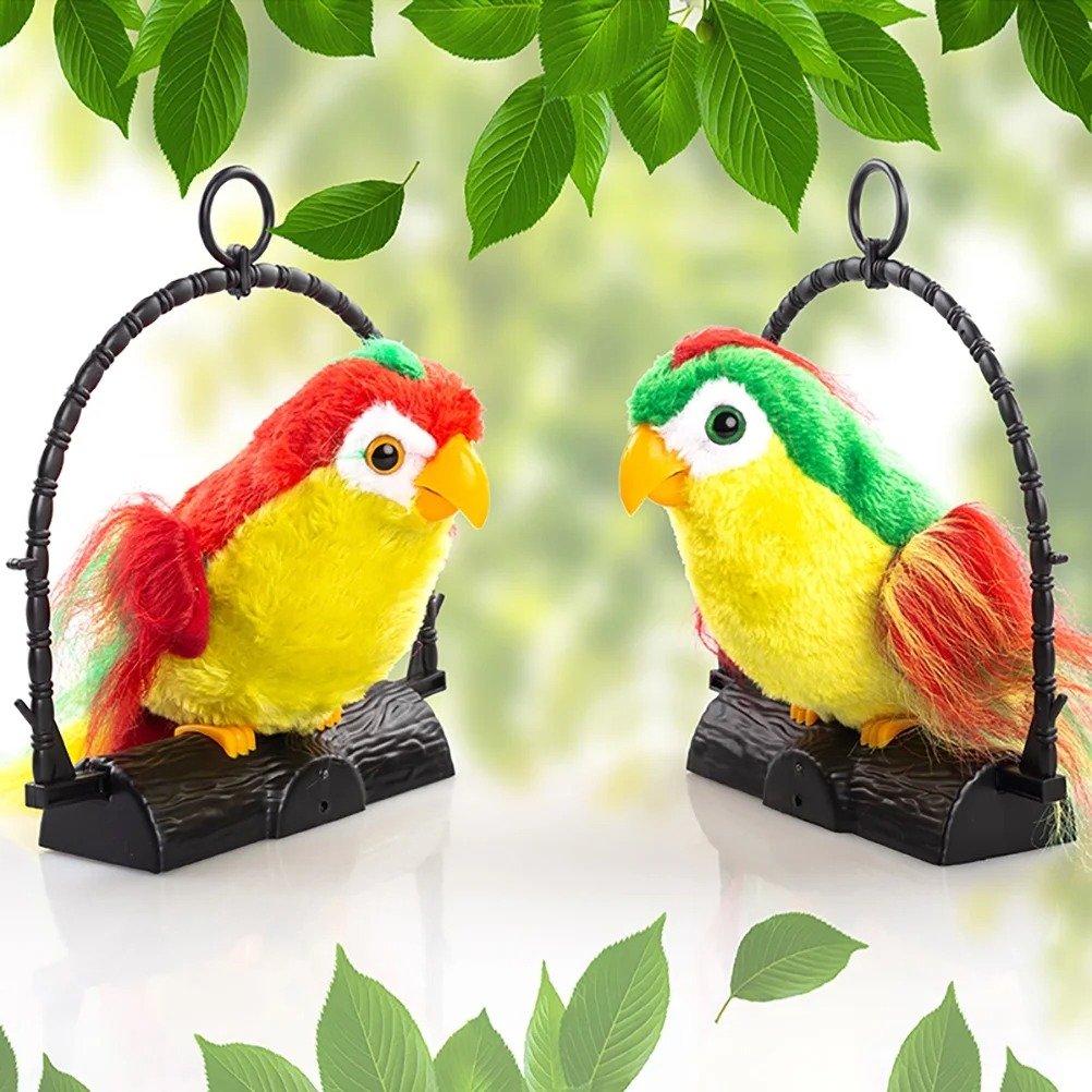 Talk Back Talking Parrot Toy – Repeats Speech, Educational &amp; Fun for Kids