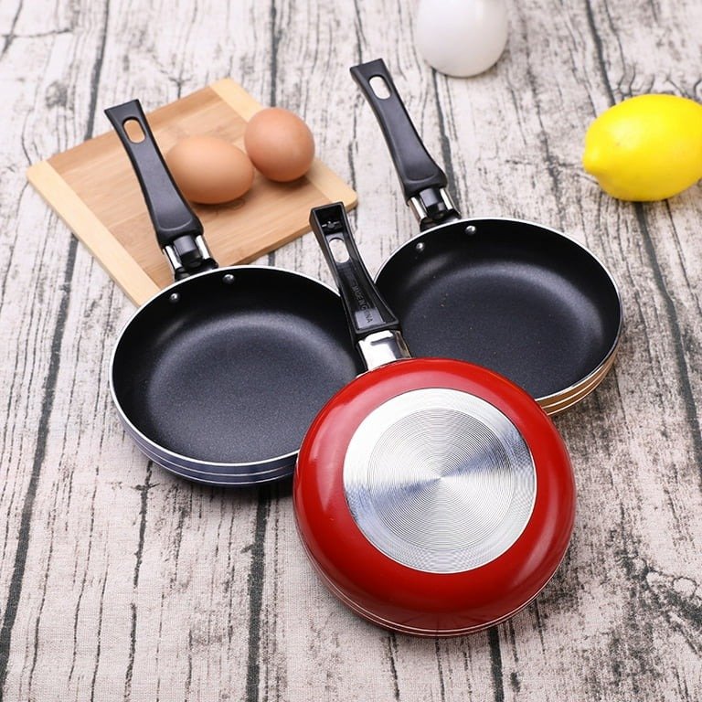 Frying Pan Mini Thick Non-stick Flat Pan Stainless Steel Pancake Fryer Kitchen Cookware