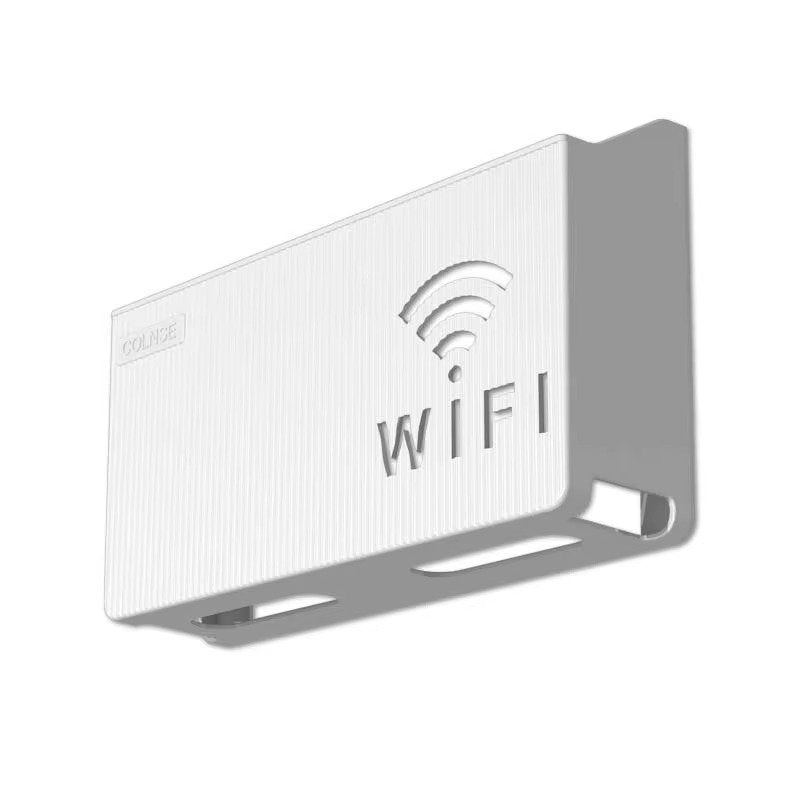 WiFi Router Shelf &amp; Cable Organizer – Wall-Mount ABS Plastic Storage Box for Routers, Power Strips &amp; Cables (Random Colors)